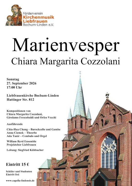 Konzert September 2026 Marienvesper